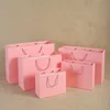 Pink Horizontal Vertical 1 Pcs Kraft Paper Portable Gift Bags Party Wedding Supplies Wrapping Gift Take Out Packing Paper Bags ► Photo 3/6