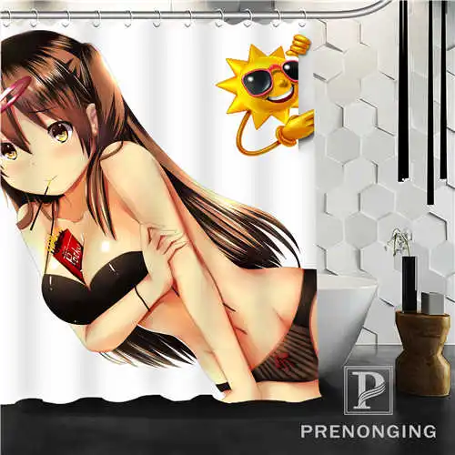 Shower curtain Индивидуальный индивидуальный душ занавеска мультфильм японское аниме девушка домашний декор купальный занавес s ткань водонепроницаемый полиэстер S171128-14 - Цвет: Shower curtain