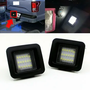 

White License Plate Light Exterior Super bright 2pcs Car High Power SMD LED Smoke For Ford F150 2015-2018