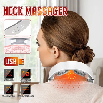 

Colorful Electric Neck Massager & Pulse Back 6 Modes Power Control Far Infrared Heating Pain Relief Tool Relaxation Machine