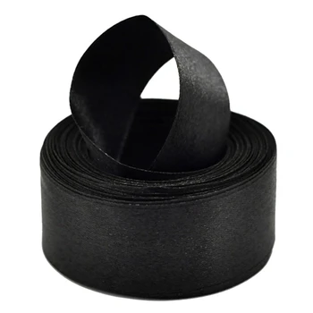 

1 roll (22 m) Satin Ribbon 24mm Black Crafts Hobbies creatifs