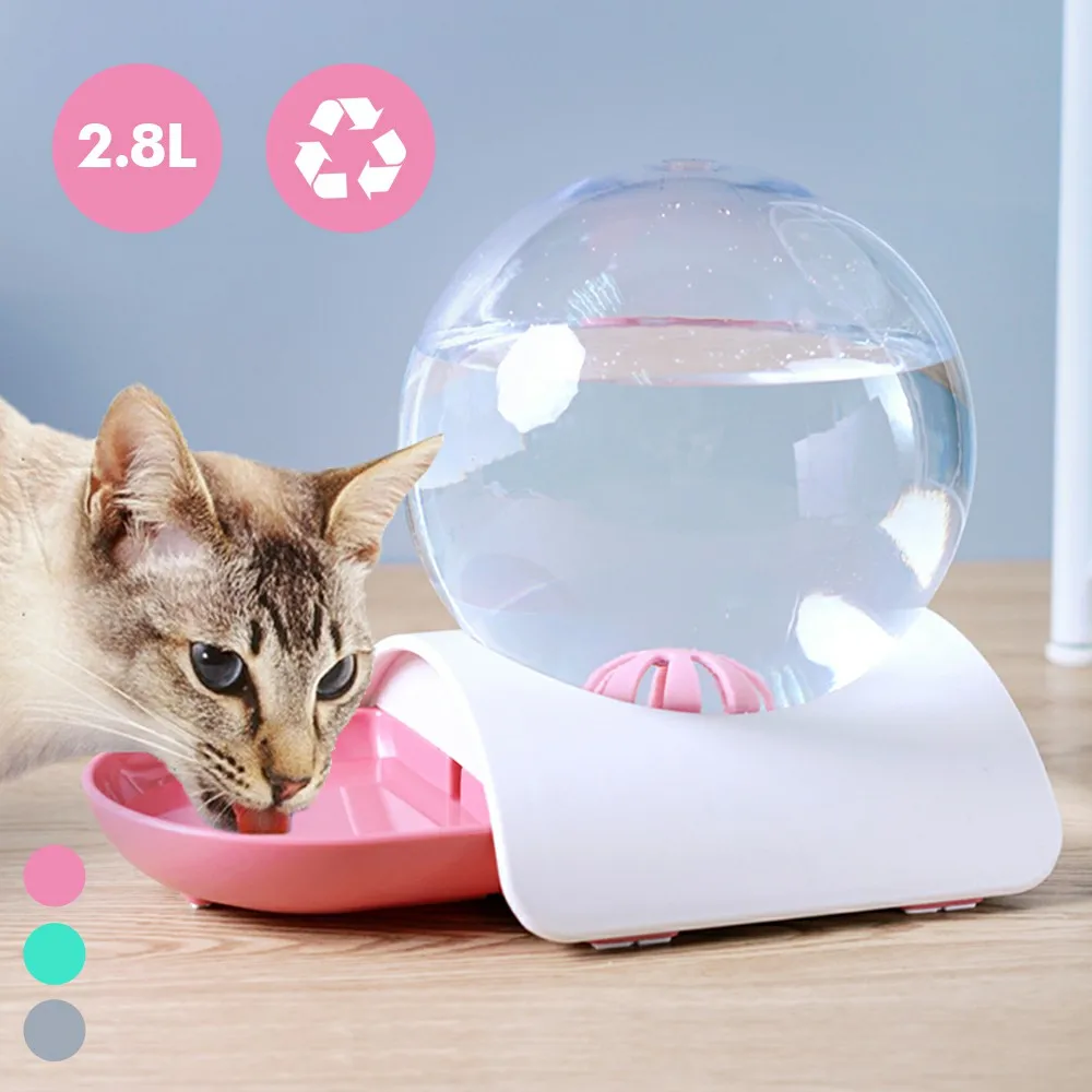 2.8L автоматический питатель для кошек, собак, фонтанов в форме пузырей, диспенсер для воды для кошек, собак, поилка для домашних животных, для кошек, собак, без электричества