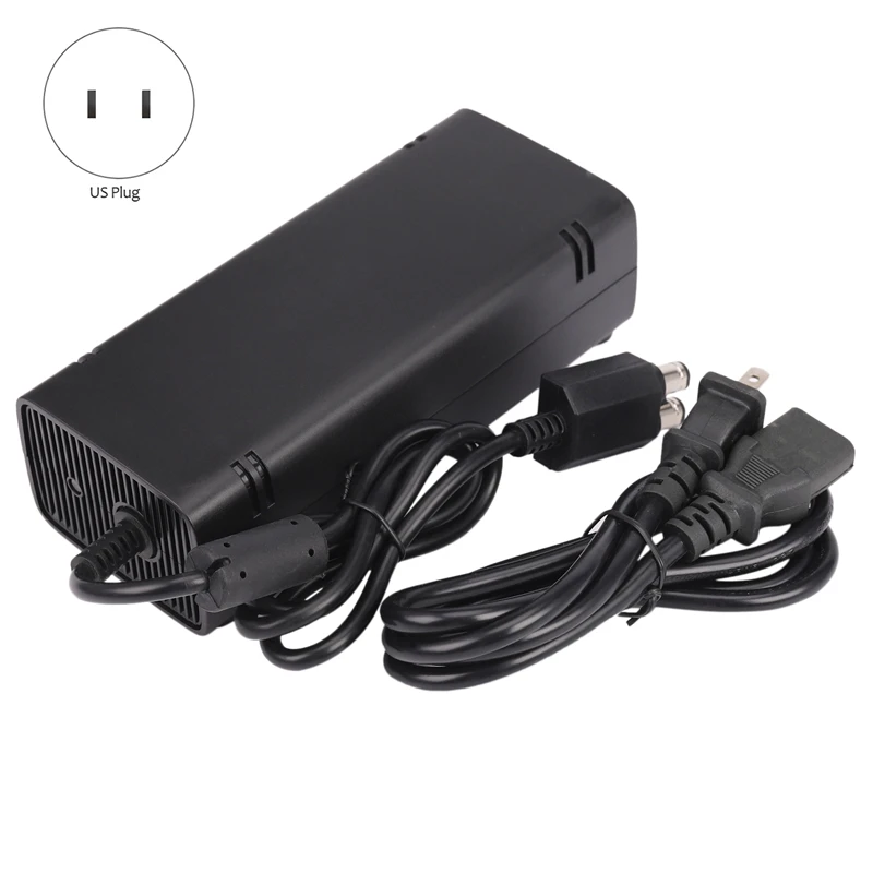 for Xbox 360 Slim AC Adapter Power Supply Brick Power Supply 135W Charger Cord for Xbox 360 Slim Console 100-120V