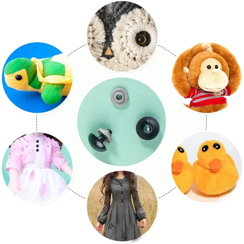Screw Combination Color Gather Plastic Craft Safety Eye for Bear Soft Toy Animal Doll Amigurumi DIY Accessorie for Toy Gift