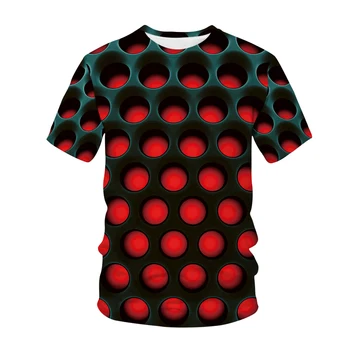 

2020 Summer New 3d T shirt Men Short sleeve shirt Funny T shirts Abstract hole 3dT-shirt Strange color Mens Clothing