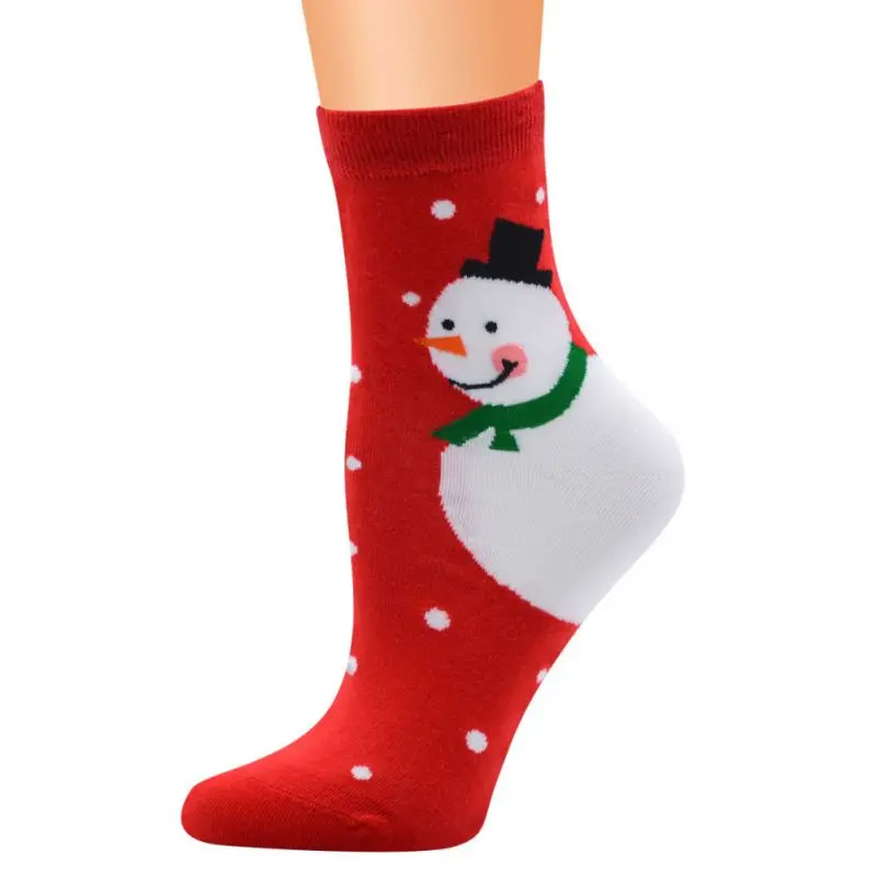 Рождественские праздничные Повседневные носки, хлопковые Забавные милые носки для мужчин и женщин, креативные рождественские носки с принтом, Kawaii Harajuku, Носки с рисунком, Y1 - Цвет: 7A04