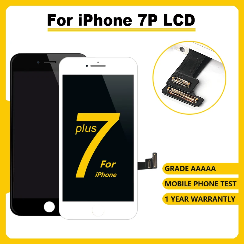 ЖК дисплей AAAAA для iPhone 7Plus сменный сенсорный экран 6 6s 7 8 + закаленное стекло