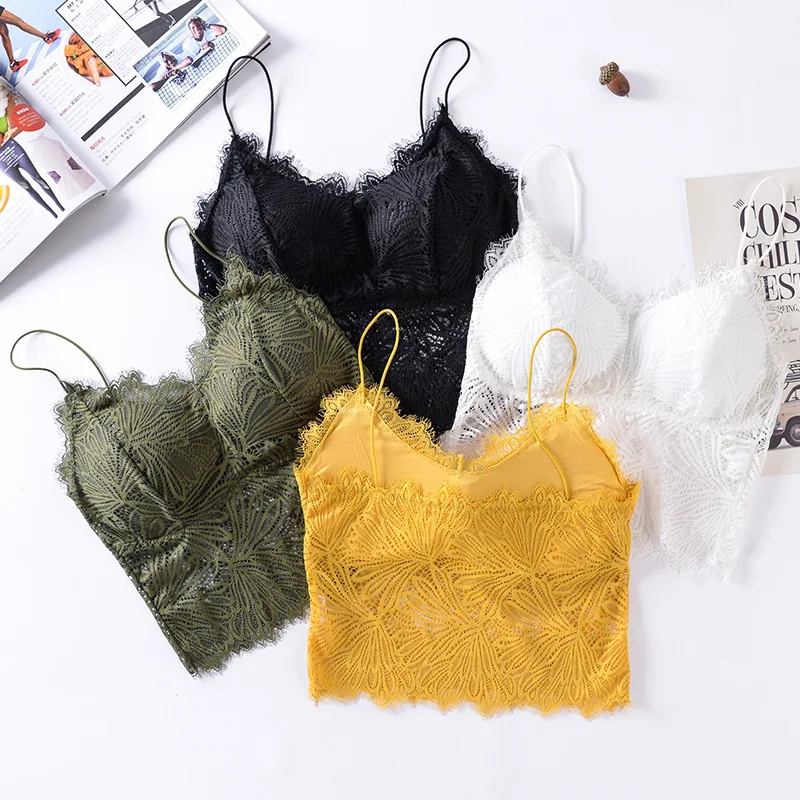 Кружевной бюстгальтер сексуальный цветочный Топ для женщин не отрегулированные