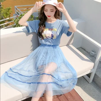 

UK Ladies Women Summer Vestido Short Sleeve T-shirt Oversized Casual Loose Dress New Arrived