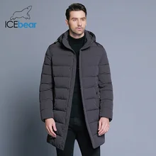 ICEbear зимняя куртка мужская шляпа съемная теплая куртка повседневные Мягкие хлопковые ветровки зимняя куртка мужская одежда MWD18821D