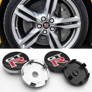 

4PCS 56mm and 60mm ABS Plastic Hubcap Cover GTR logo Car Wheel Center Rim Hub Caps and stickers for tire parts