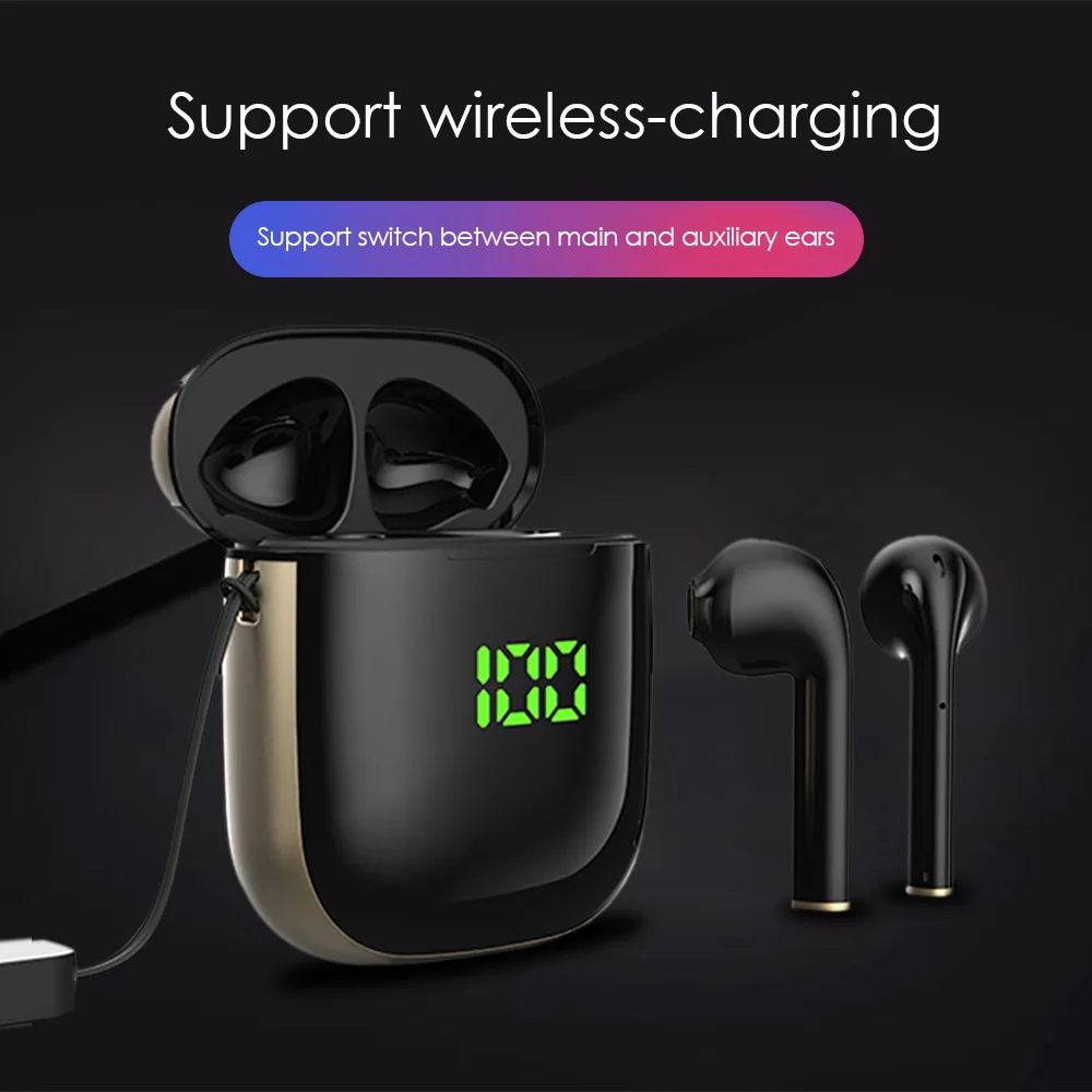 Мини TWS наушники Bluetooth 5,0 трогательная гарнитура беспроводные Bluetooth наушники спортивные цифровые дисплей наушники с микрофоном
