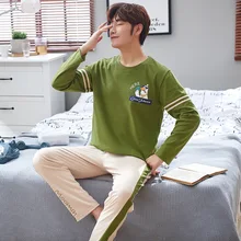 BZEL, хлопковые мужские пижамные комплекты, весенние, с длинным рукавом, Осенние, полосатые, мужские, пижамные костюмы, повседневные, двухсекционные, мужские пижамы, ночные рубашки, XXXL