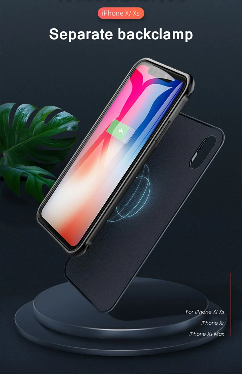 Чехол для аккумулятора iPhone X XS XR Max отдельный чехол аккумуляторной батареи со