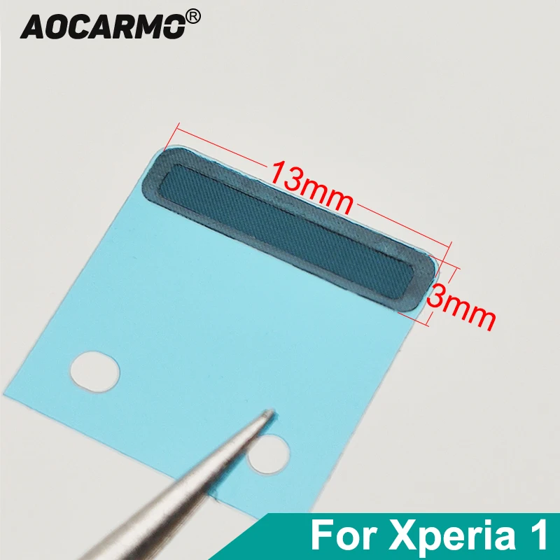 Aocarmo Dust Mesh Ear Speaker Earpiece Grid Waterproof Adhesive for SONY Xperia 1 / XZ4 X1 J8110 J9110 SOV40 SO-03L