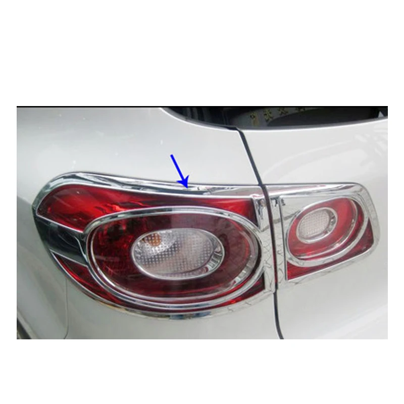 silver Lsrtw2017 для Volkswagen Tiguan задняя фара отделка багажника салонные аксессуары 2009 2010 2011 2012 - Название цвета: silver