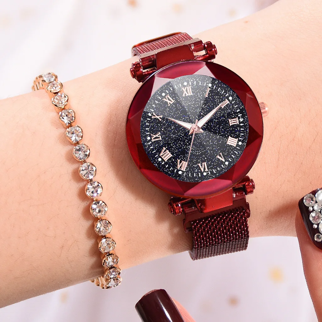 Магнитные звездное небо женские наручные часы для женщин Топ Бренд роскошные часы розовое золото Relogio Feminino женские часы Reloj Mujer
