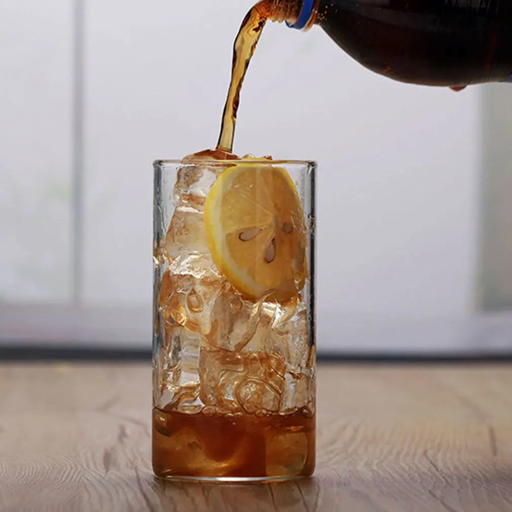 Cylindrical Coffee Cup Juice Tea Heat-Resistant Glass Transparent Water Cup High Temperature Creative Gift