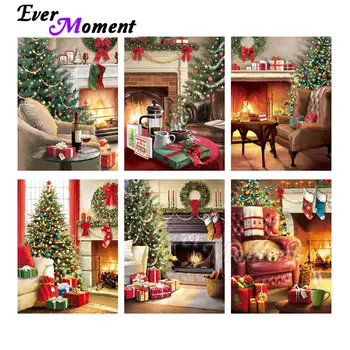 

Ever Moment Diamond Painting Animal Christmas Crystal Rhinestone Picture Resin Drill House Stuff For Home And Decoration S2F2655