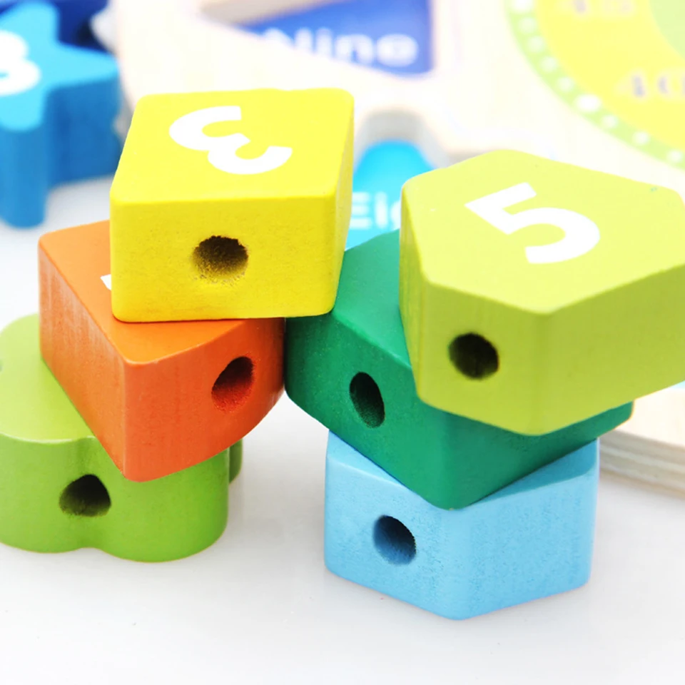 Puzzle Toy Wooden Clock Children's Alarm Clock Puzzle Early Education 3D Puzzle Shape Matching Toys Learning Toys for Children