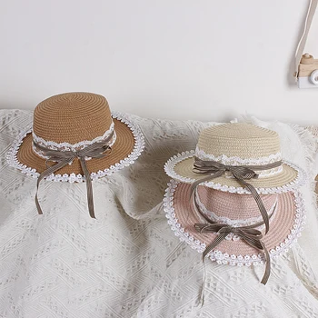

Baby Girls Sun Hats Children Straw Hat Summer Sunscreen Cute Princess Girls Beach Hats Fisherman Cap Kids Beanies Accessories