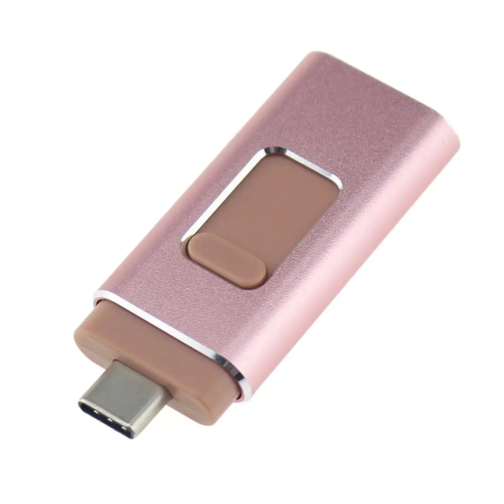 Совместим с iPhone iPad 4 в 1 OTG USB флэш-накопитель HD USB 3,0 флеш-память, переносной usb-накопитель 128 ГБ Android сотовый телефон Micro usb type C