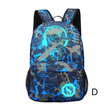 

Newest Waterproof Luminous Anime Notebook Laptop Backpack Anti-theft School Bag with USB Charging Port