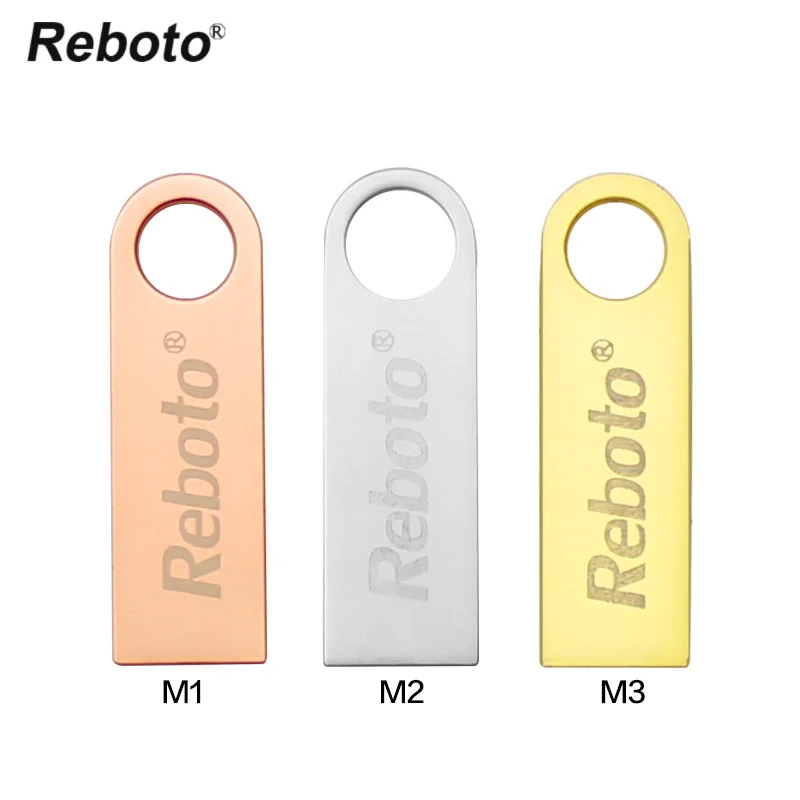 Металлический U диск Reboto объемом 32 ГБ 64 USB флеш накопитель 16 мини флешка 8 4 Гб