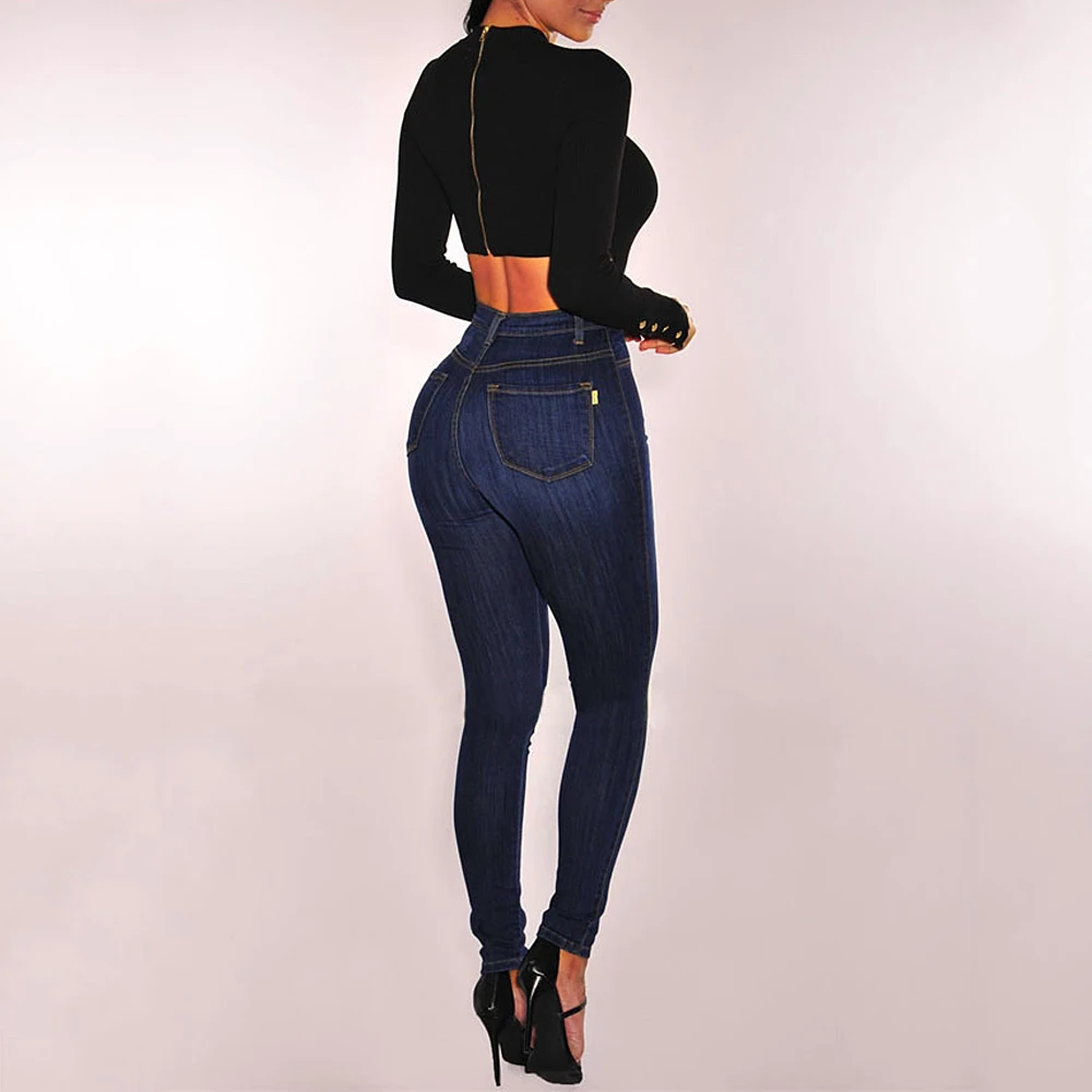 OEAK новые женские облегающие джинсы осень-зима джинсовые брюки-Карандаш Топ бренд стрейч джинсы брюки с высокой талией женские джинсы с высокой талией