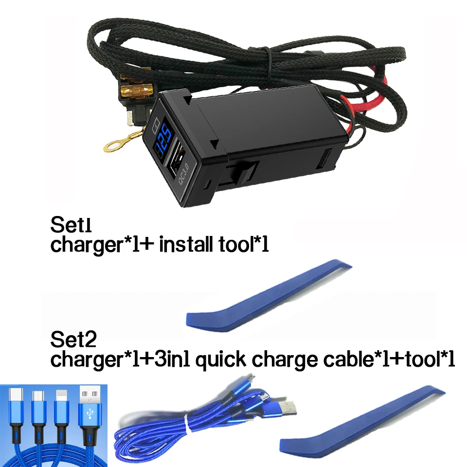 CHELINK быстрое автомобильное USB зарядное устройство 3.1A Быстрая зарядка 3,0 для мобильного телефона Автомобильный адаптер зарядное устройство 12 В с светодиодный Вольтметр дисплей