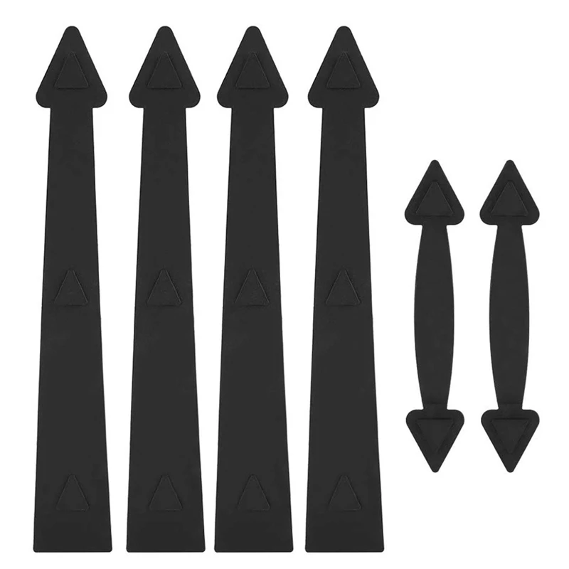 

Magnetic Decorative Garage Door Hardware, 2 Handles and 4 Hinges Kit for Door Carriage Accents, Black