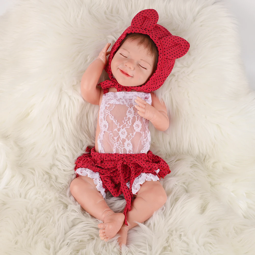 Bebe doll reborn красное платье для маленьких девочек реалистичное настоящее мягкое