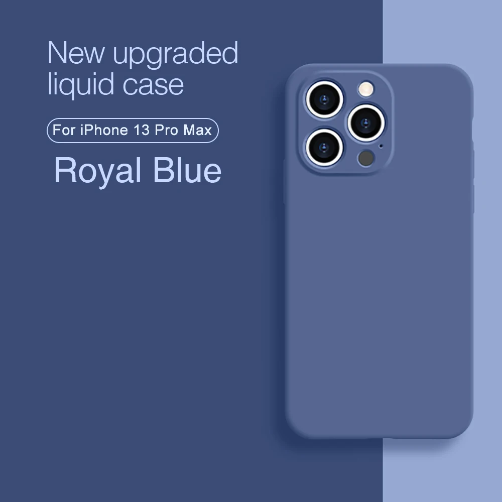 Funda iPhone 15 Silicona Azul Puro