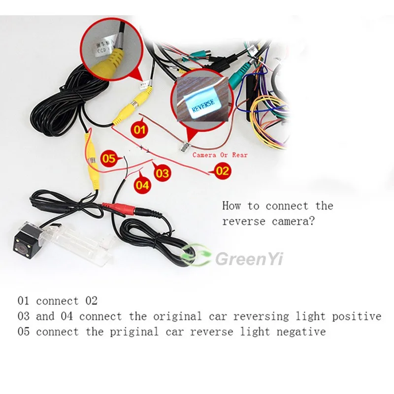 Caméra de recul,câble vidéo RCA mâlemâle pour caméra de recul, 6 M20M, connexion au moniteur