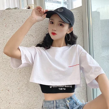 

Loose Casual Lazy Ins T-shirt Female Korean Harajuku Women's T-shirts Tops Japanese Kawaii Ladies Ulzzang Clothes For Women