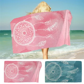 

Women Quick Dry Bath Towels Microfiber Print Beach Towel Women Yoga Mat Comfortable Fast Drying Blanket for Household Bathroom