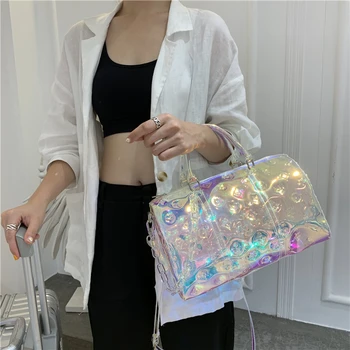 

Laser Sympony Hologram Holographic Travel Handbags Cool Chic Colorful Fashion Shoulder Bags Valentine's Day Gift Small Size