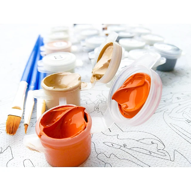 RUOPOTY – cadre De peinture par numéros pour adultes, Kits De démarrage, artisanat De coucher De soleil, tableau d'art mural, paysage, cadeau De bricolage pour la maison 2