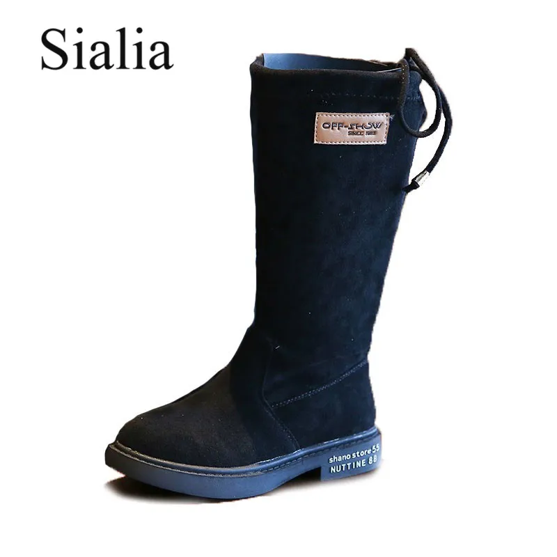 

Sialia Winter Girls Boots For Kids Shoes Children Boots Zip Outdoor Mid-Calf Party Dance School Fashion bota infantil menina