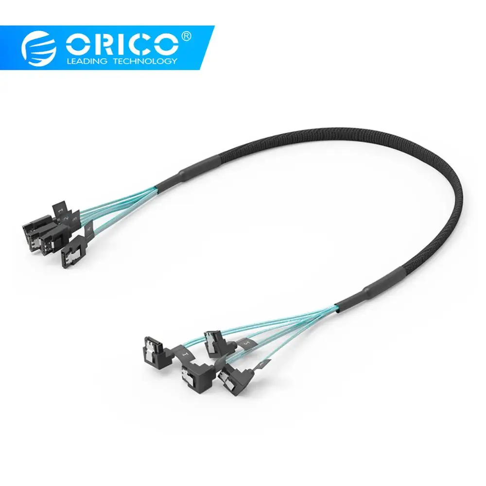 ORICO оригинальный SATA3.0 четыре набора SATA кабель для передачи данных SAS