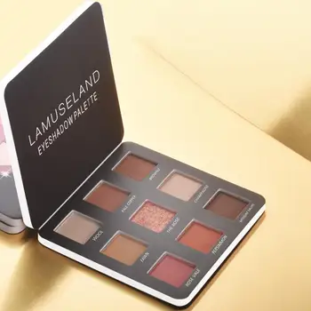 

9 Color Glitter Eyeshadow Makeup Pallete Matte Eye Shadow Palette Makeup Brushes Shimmering Pigmented Makeup Cosmetics TSLM2