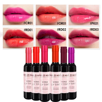 

6 Colors Red Wine Bottle Stained Matte Lip Gloss Tint Waterproof Liquid Easy To Wear Non-Stick Beautiful Make Up Lip