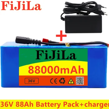 

100% New Original 36V battery10S4P 88Ah battery pack 500W high power battery 36V 88000mAh Ebike electric bicycle BMS+42v charger