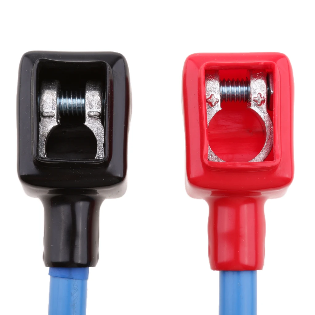 1 Pair Car Positive+Negative Battery Extension Cable Wire Connector Terminal