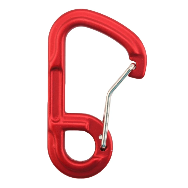 

Outdoor Safety Climbing Carabiner Aluminum alloy Spring Lock Hole D-Shape Clip Key Chain Mountaineering Buckle