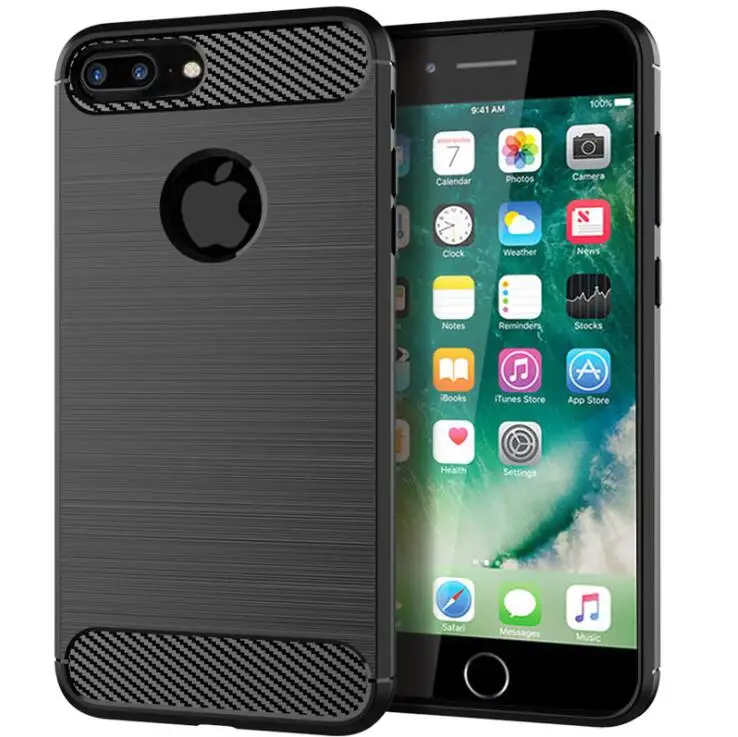 

Creative Gift FOR IPHONE 6S 7 8 X XS XR MAX PLUS Mobile Phone Case Silicone Soft Shell Brushed TPU Mobile Shell