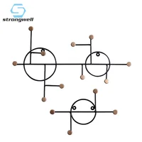 Strongwell European Key Holder Wall Hanger Wall Hook Key Hanger Minimalist Iron Coat Rack Multi-Functional Fitting Decoration 1