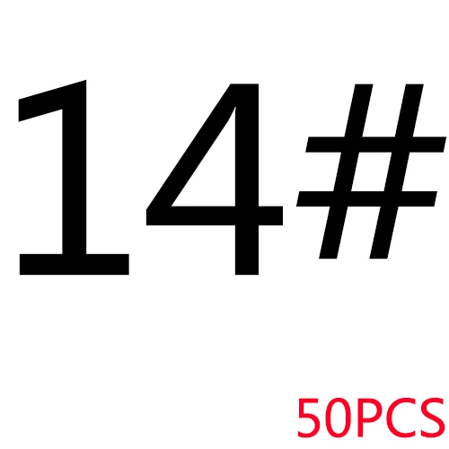 14 SIZE 50PCS Все для/рыболовный крючок для ловли карпа/снасти/аксессуары/предметы морской тройной нержавеющий рыболовный крючок набор тройных крючков морской - Цвет: 14 SIZE 50PCS