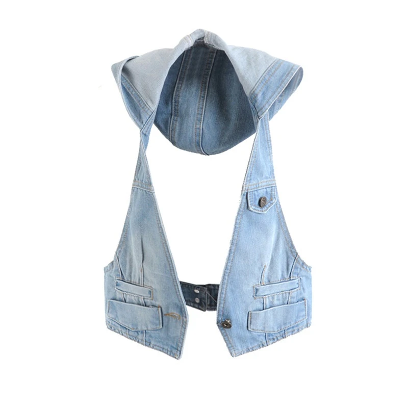 plus size sleeveless denim jacket