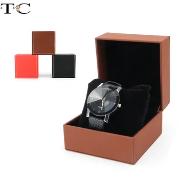 

Wrist Watch Box Leather Jewelry Box with Pillow Bracelet Container Jewelry Packaging Box Present Box Jewellry Holder